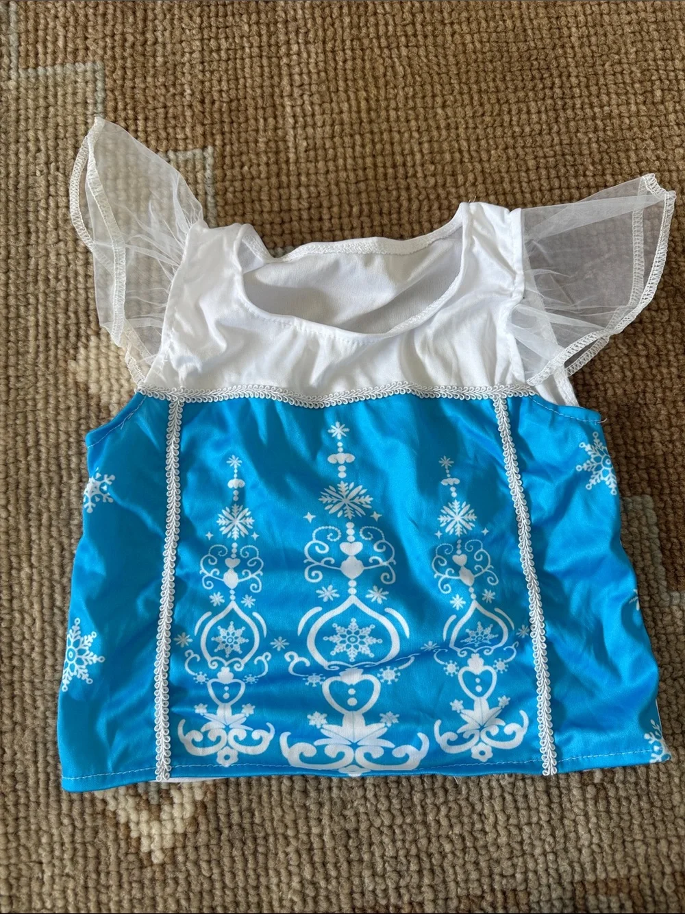 Blue Snow Princess Kids Costume Two-Piece Dress